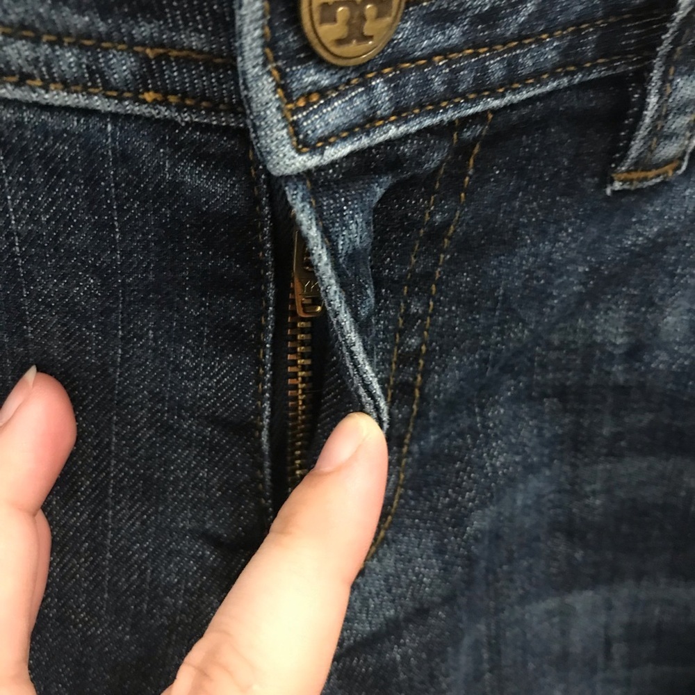 Tory Burch Studded Skinny Jeans 27 blue gold - Picture 5 of 11